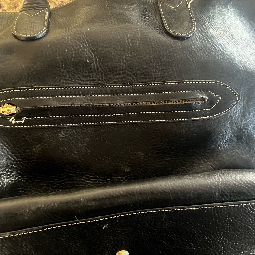 Oversized leather tote/weekender - Picture 4 of 5